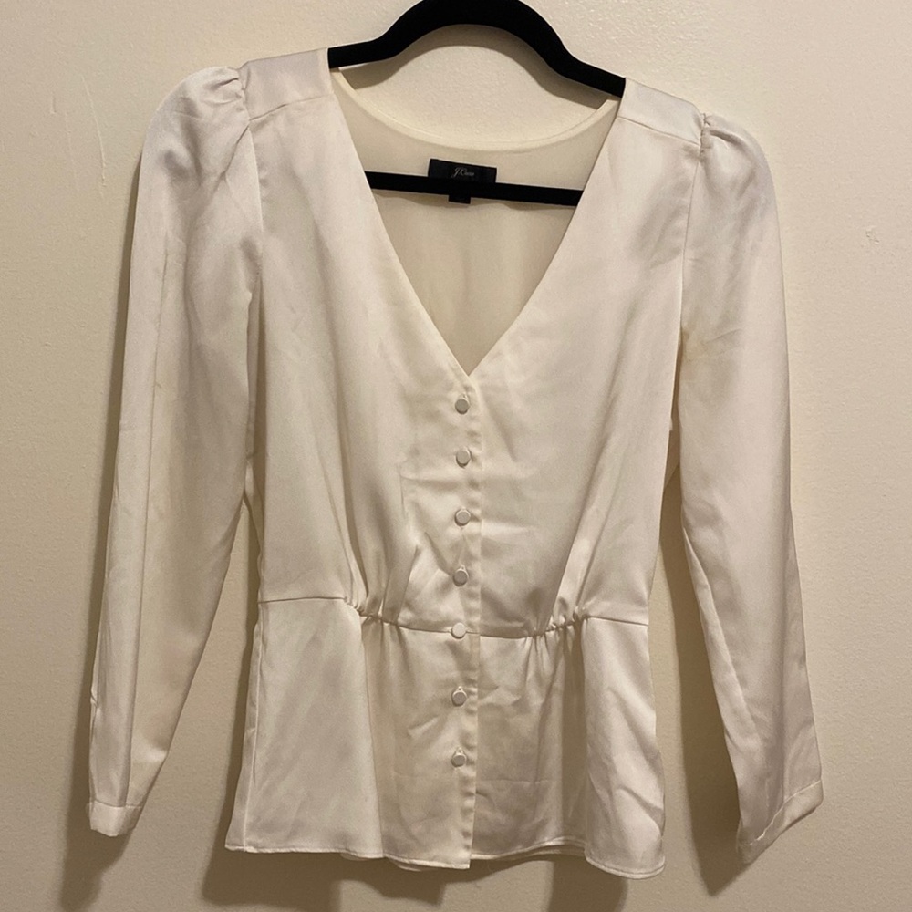 Cream J Crew blouse